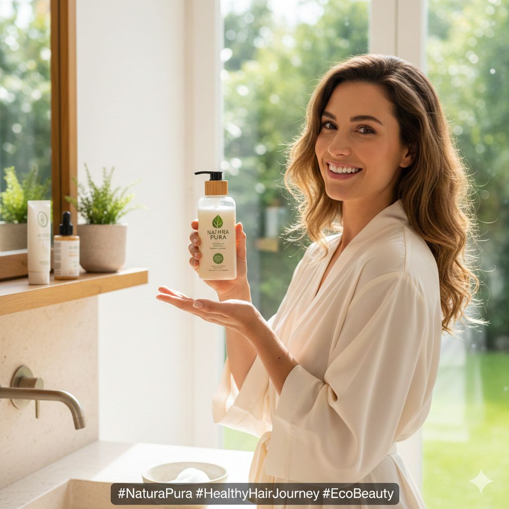 Influencer promocionando un shampoo 